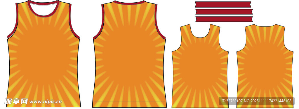 多款运动背心设计展示