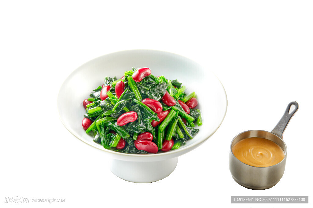 红腰豆麻酱菠菜