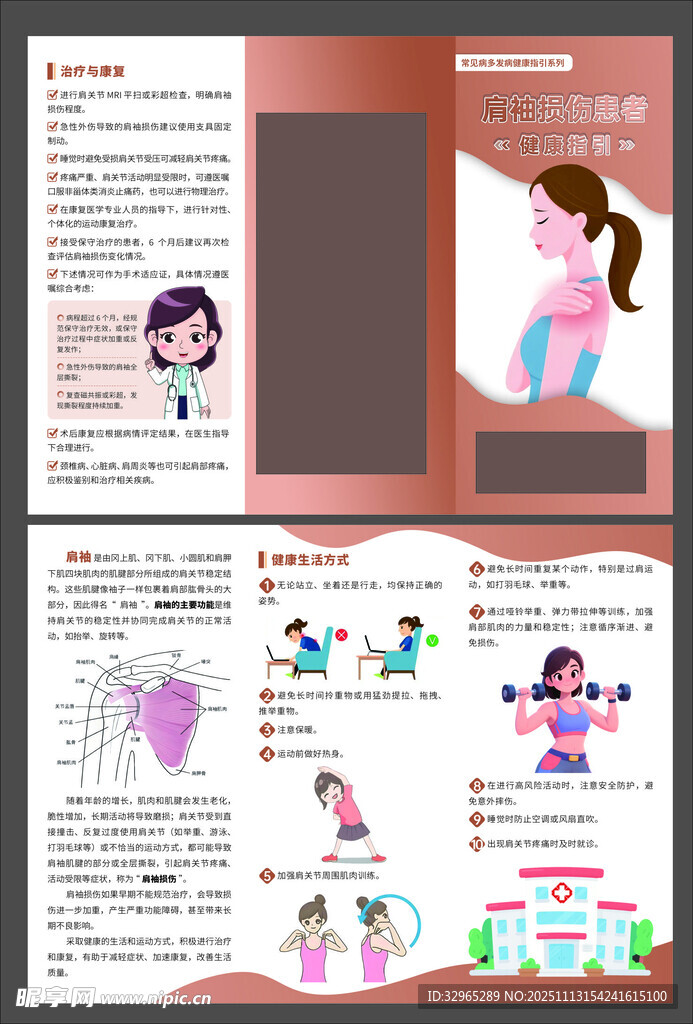 肩袖损伤患者健康指引三折页