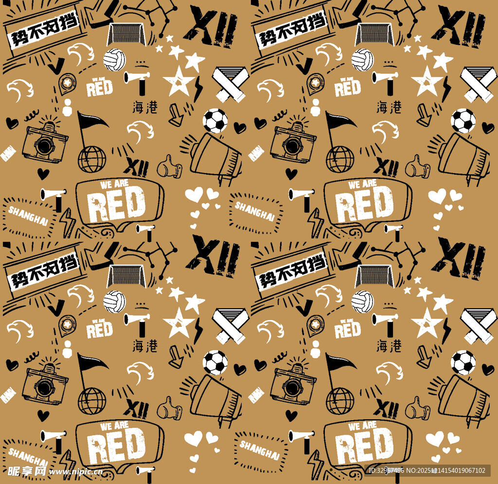 卡通风格宠物主题图案背景