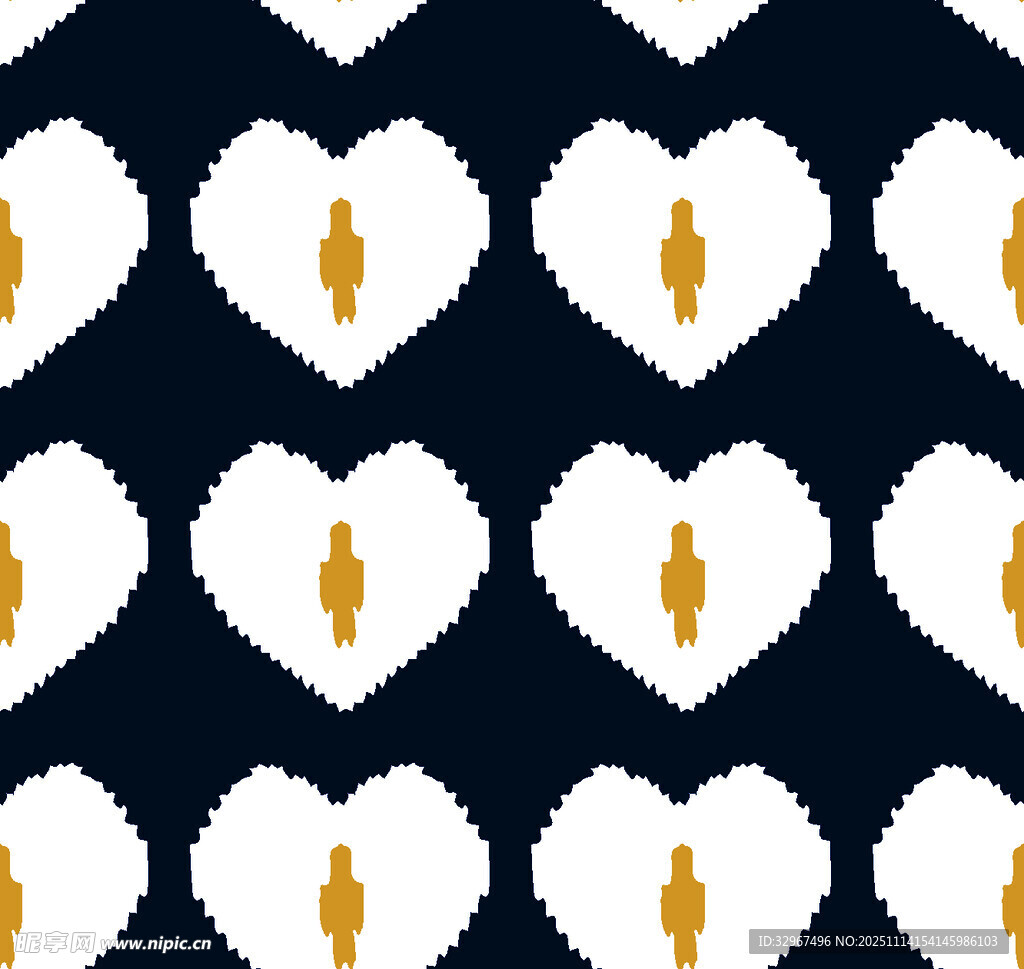 心形图案中的人物图案设计