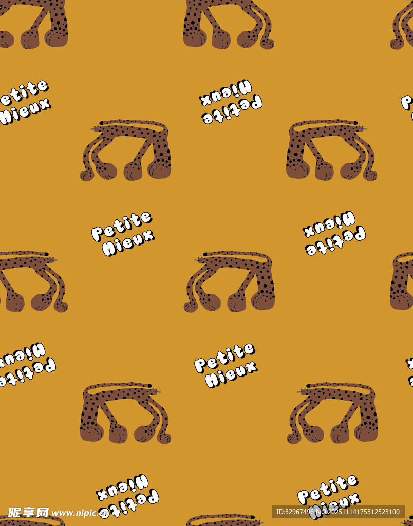 复古 耳机 音符 无缝图案