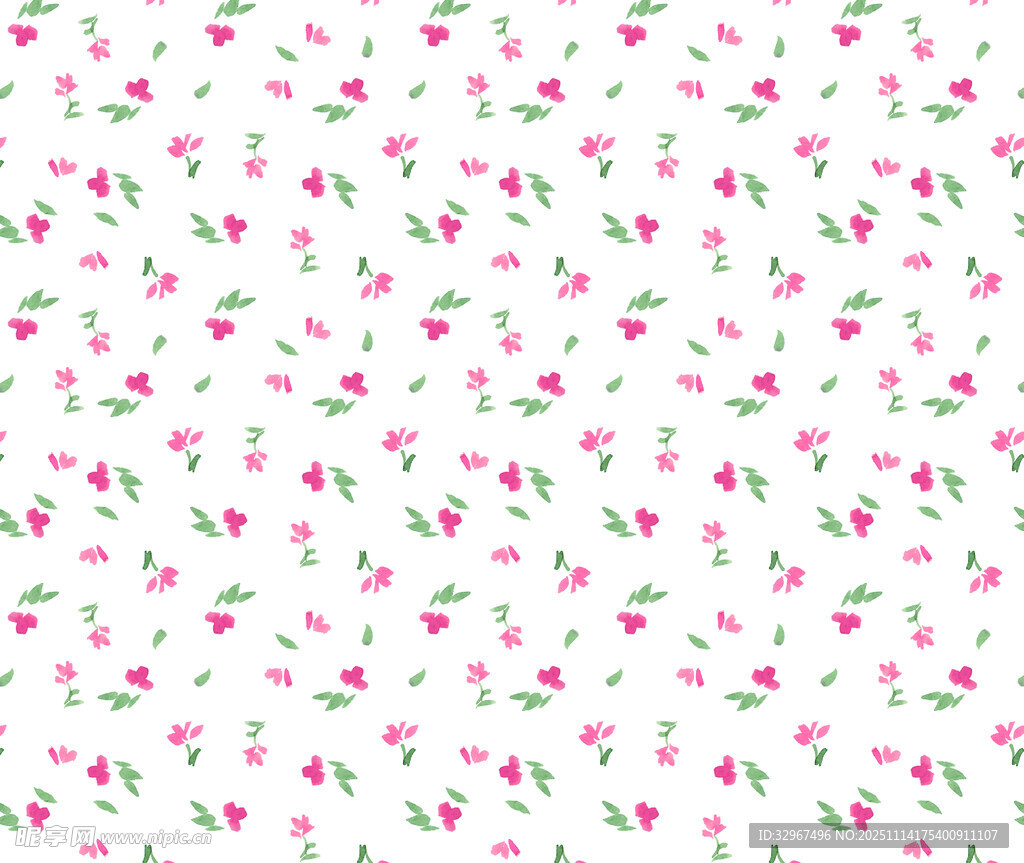 粉色 小碎花 卡通