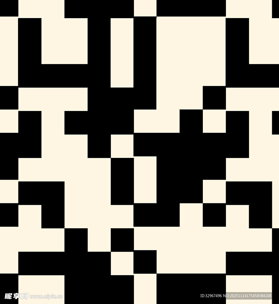 黑白像素抽象图案背景