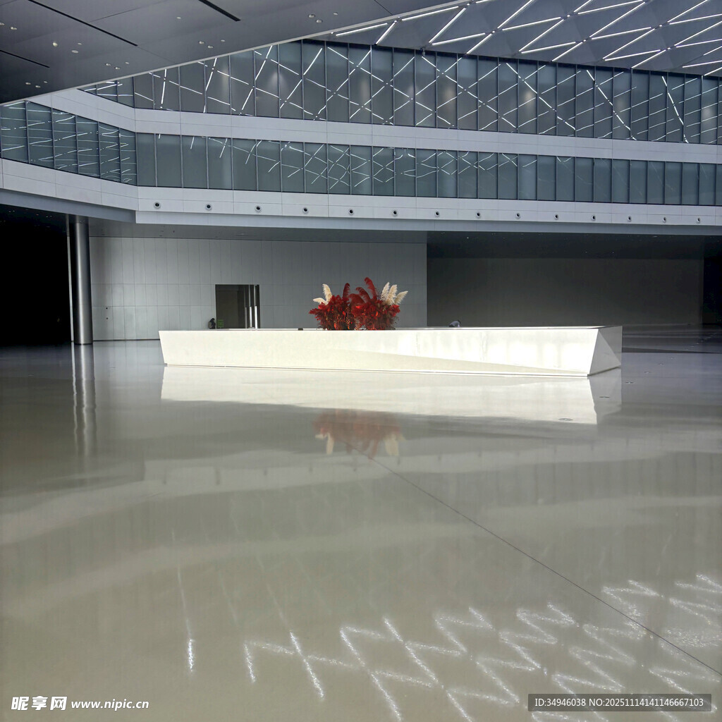 现代风格大厅接待台场景