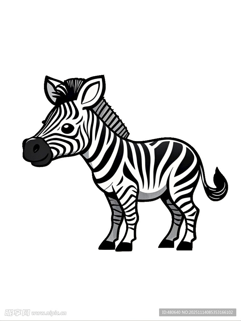 可爱斑马卡通形象