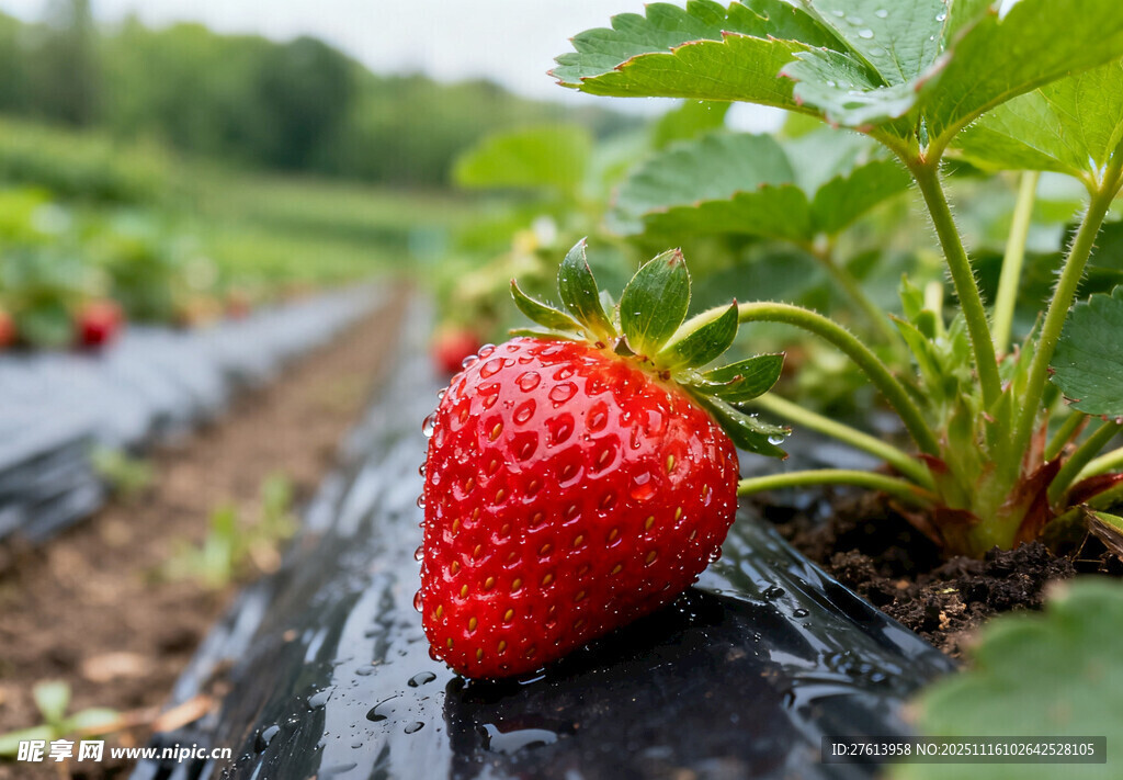 田间的草莓