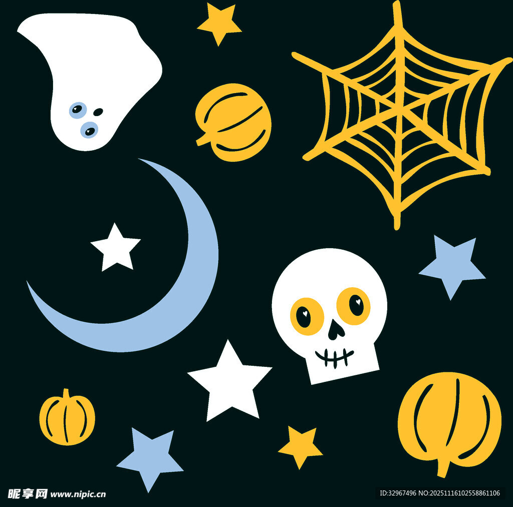 万圣节 卡通 插画