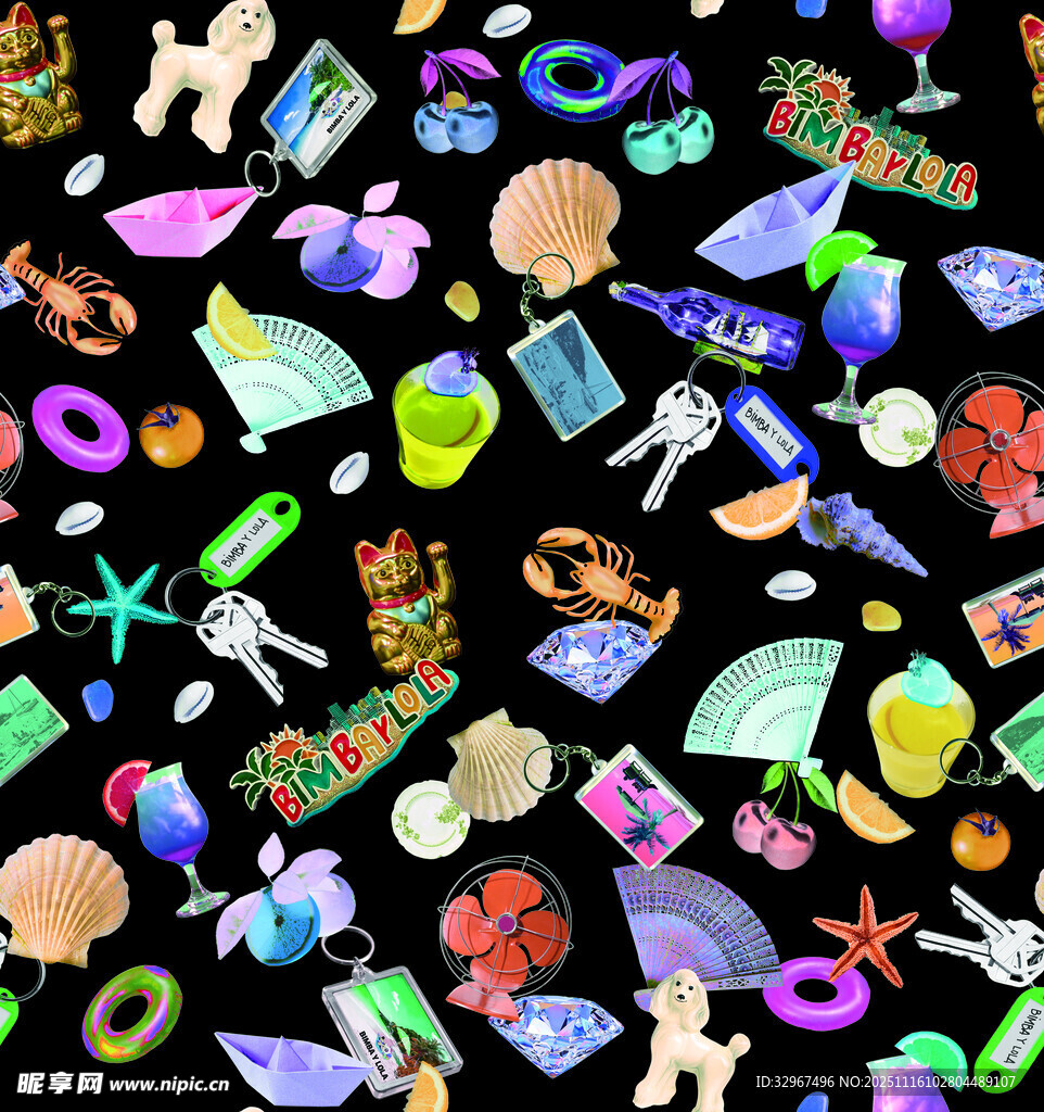 多彩 海洋 卡通 配饰