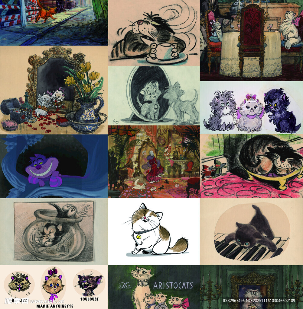 多样 动漫 猫咪