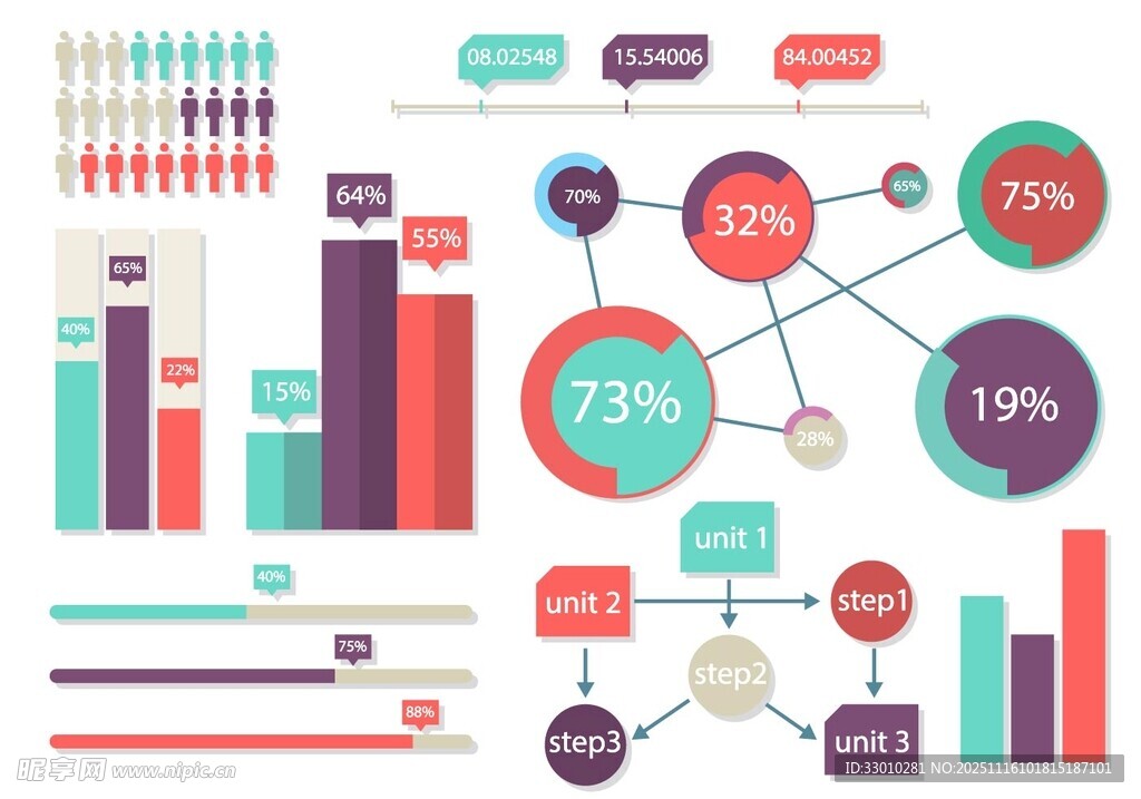 多彩商务数据图表集合