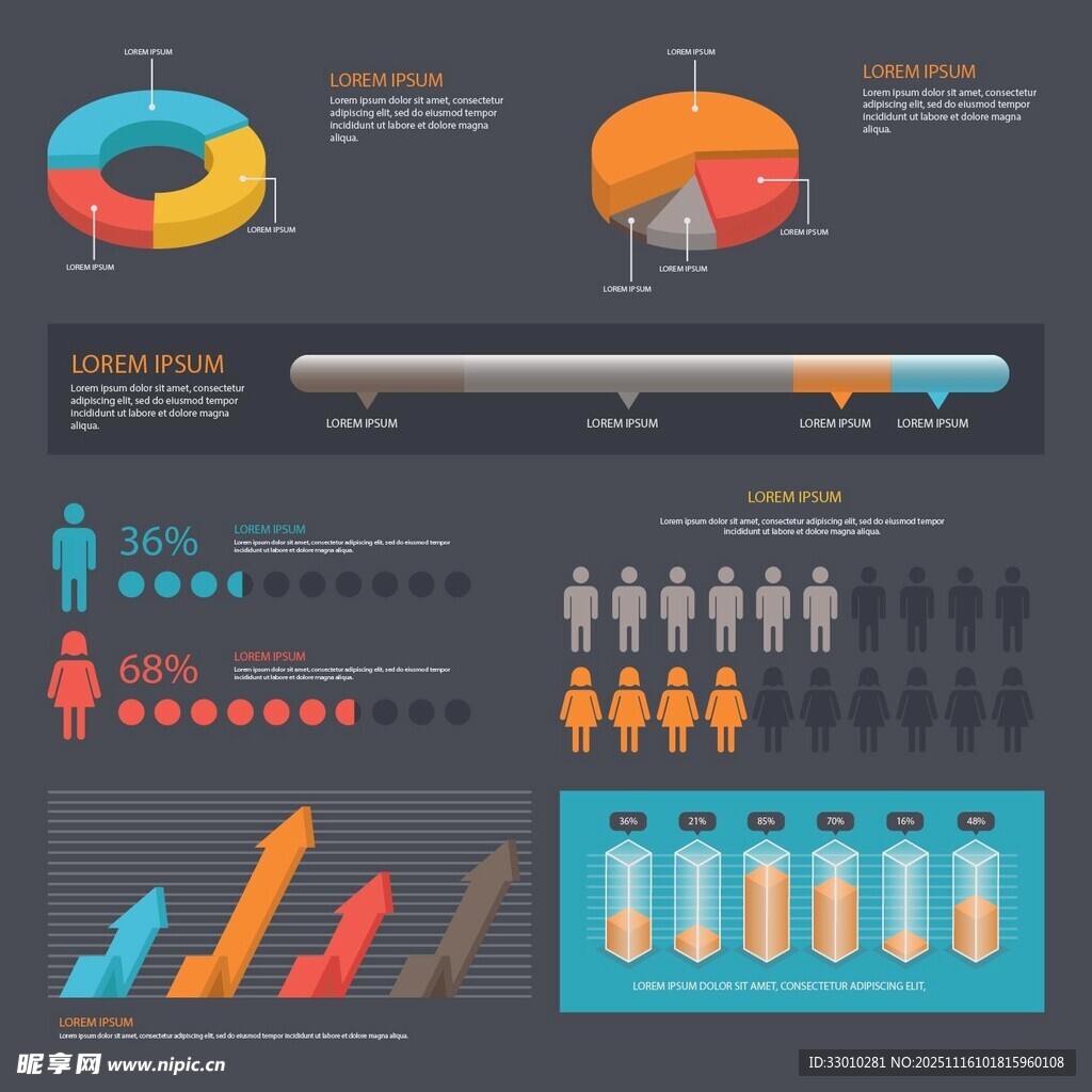 多彩数据可视化图表集合