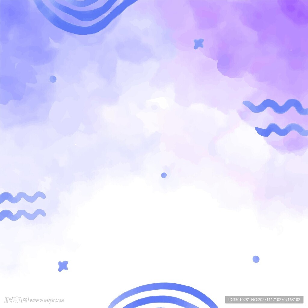 梦幻蓝紫渐变水彩背景图
