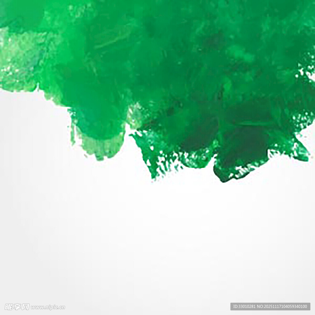 绿色墨渍抽象背景图