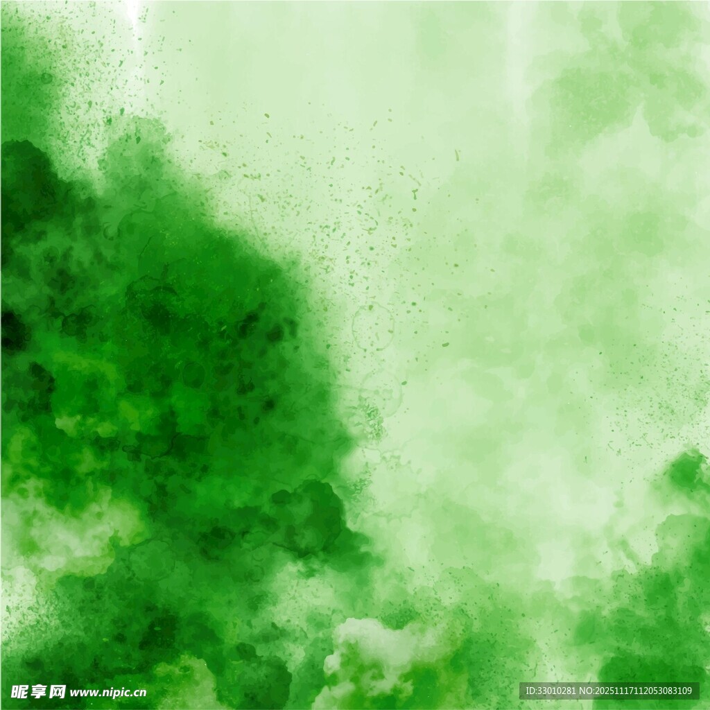 梦幻绿色烟雾背景图