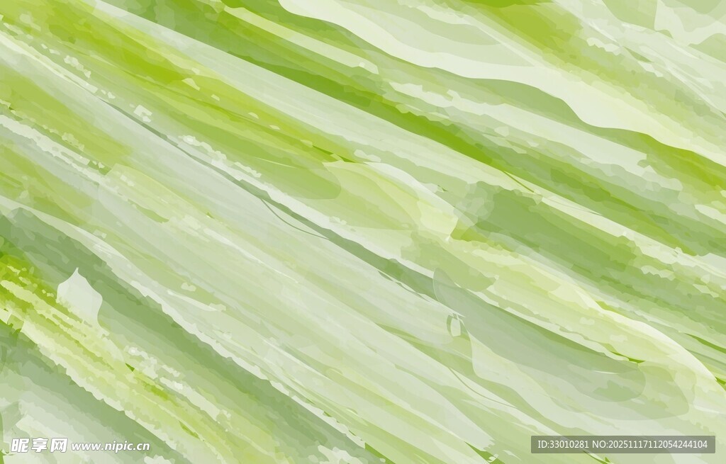 嫩绿笔触纹理艺术画面