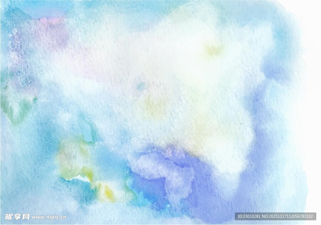 梦幻水彩云彩背景图