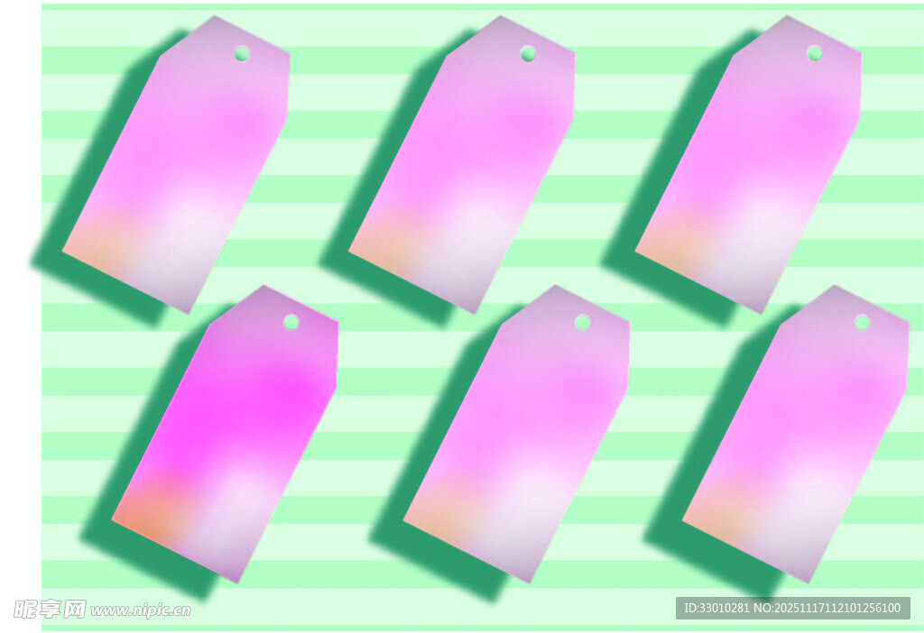 多彩渐变卡片整齐排列