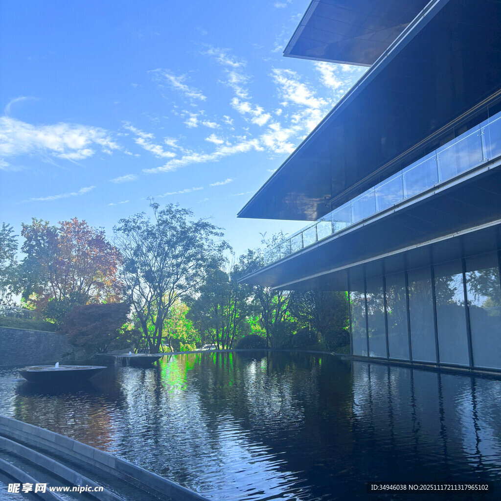 现代水景建筑景观