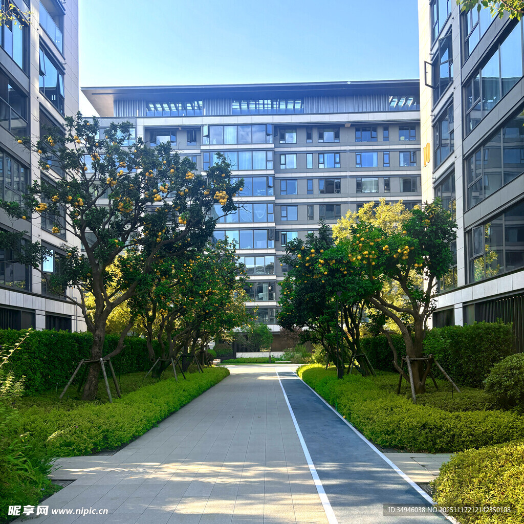 现代小区景观道路