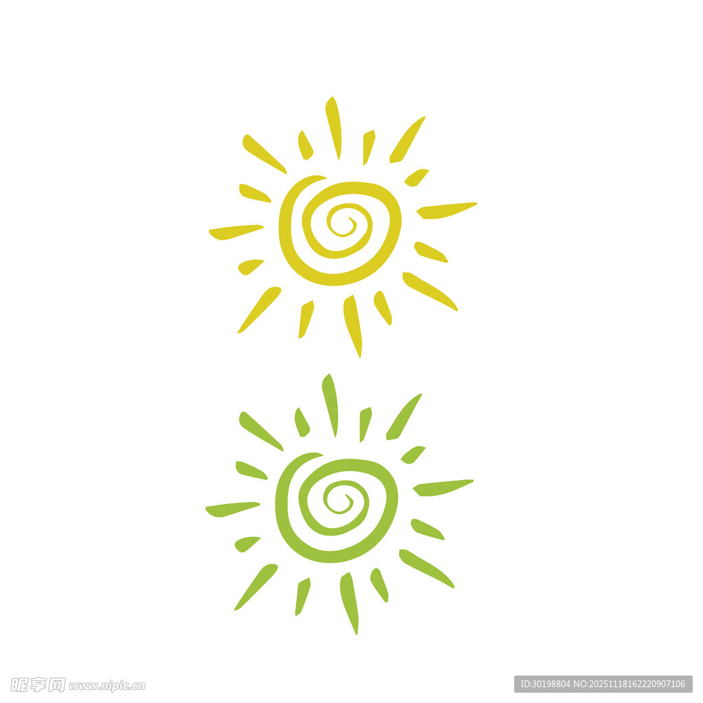 双色螺旋太阳图标图案