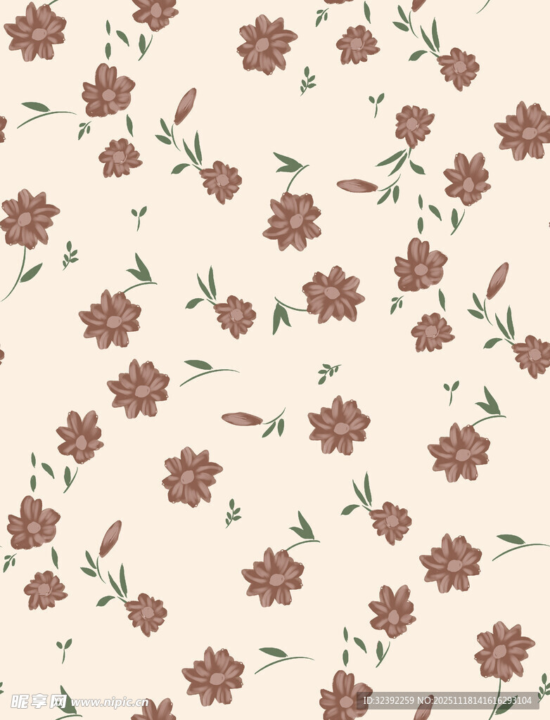 复古碎花图案背景