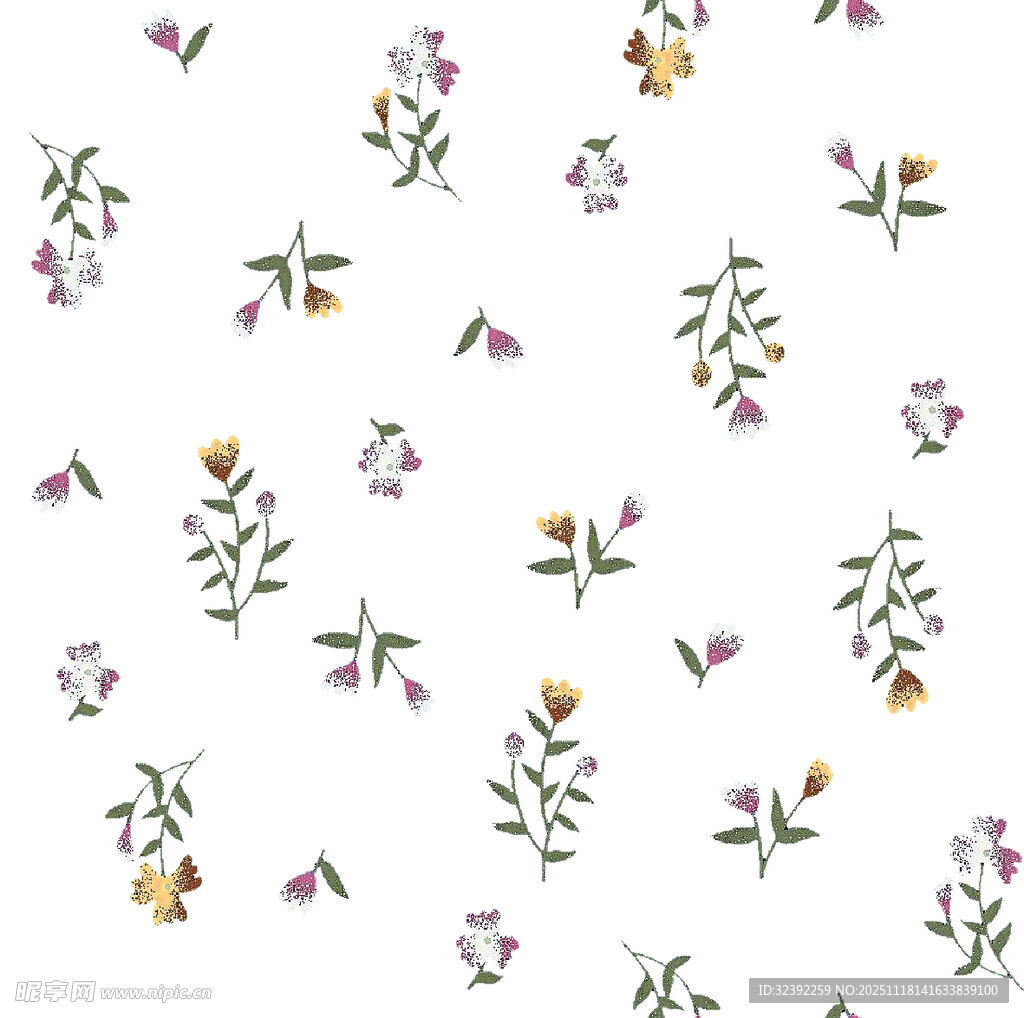 清新花卉图案背景