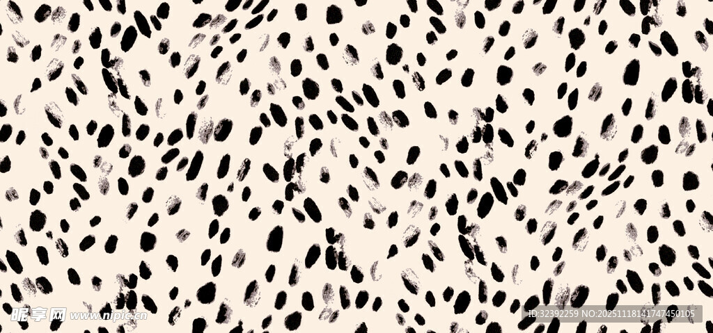 黑白点状几何纹理图案