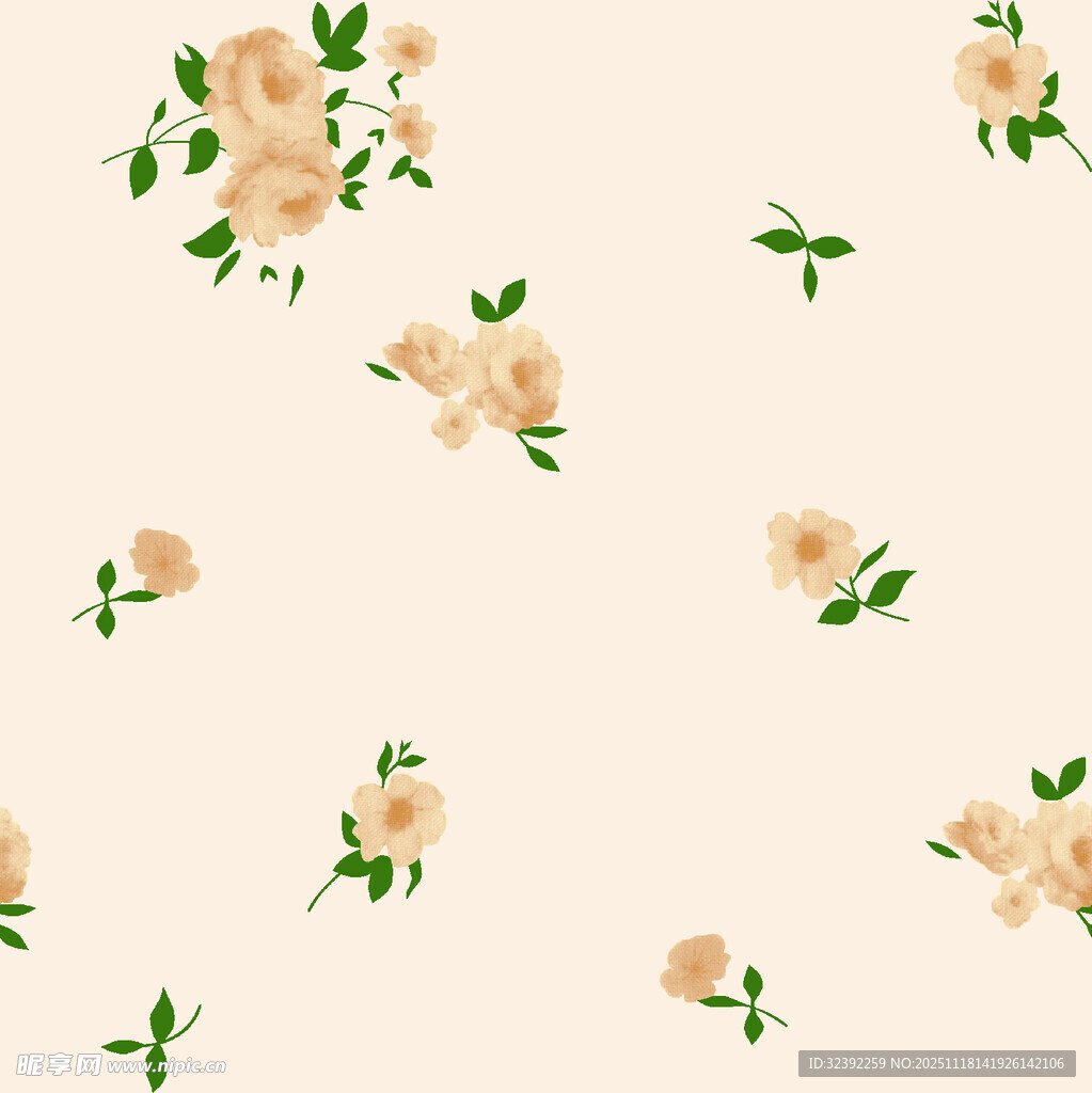 淡雅小花图案背景