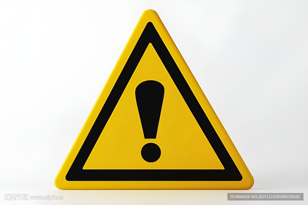 黄色三角警示牌