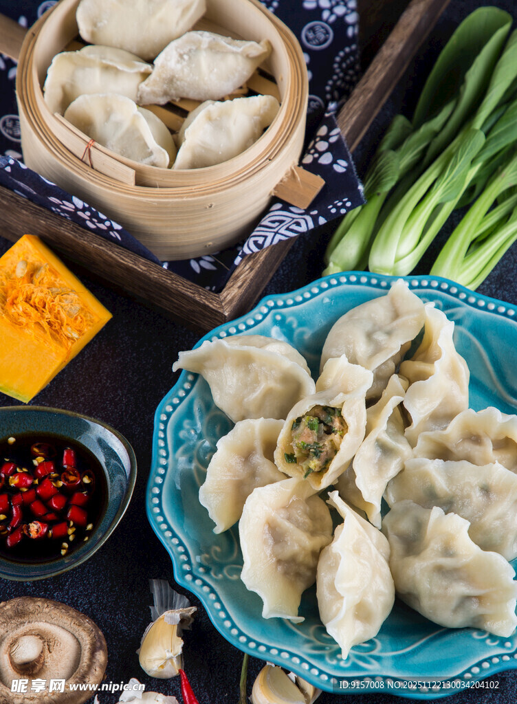 美味饺子摆盘