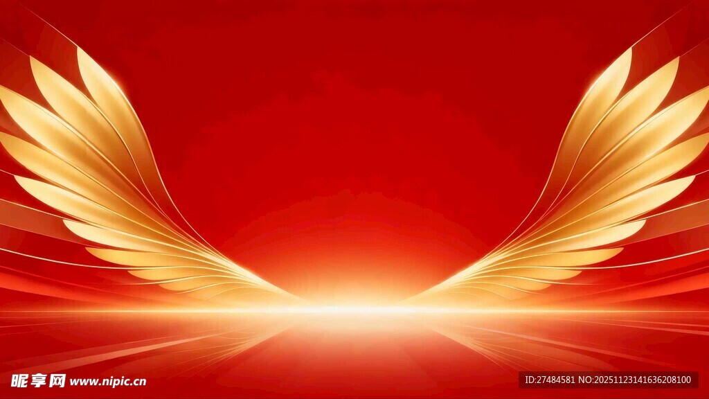 红色背景海报