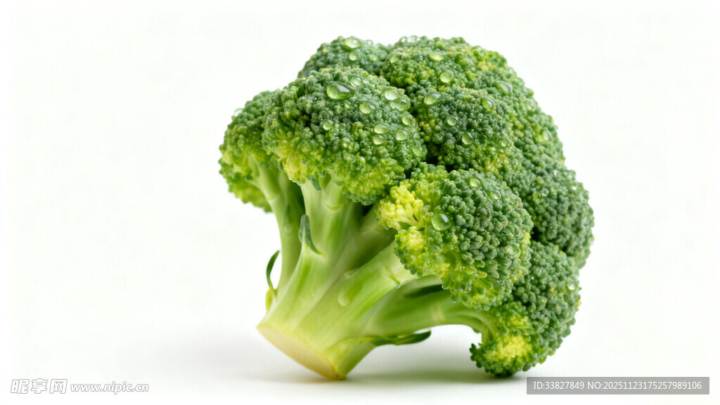 一颗新鲜的西兰花