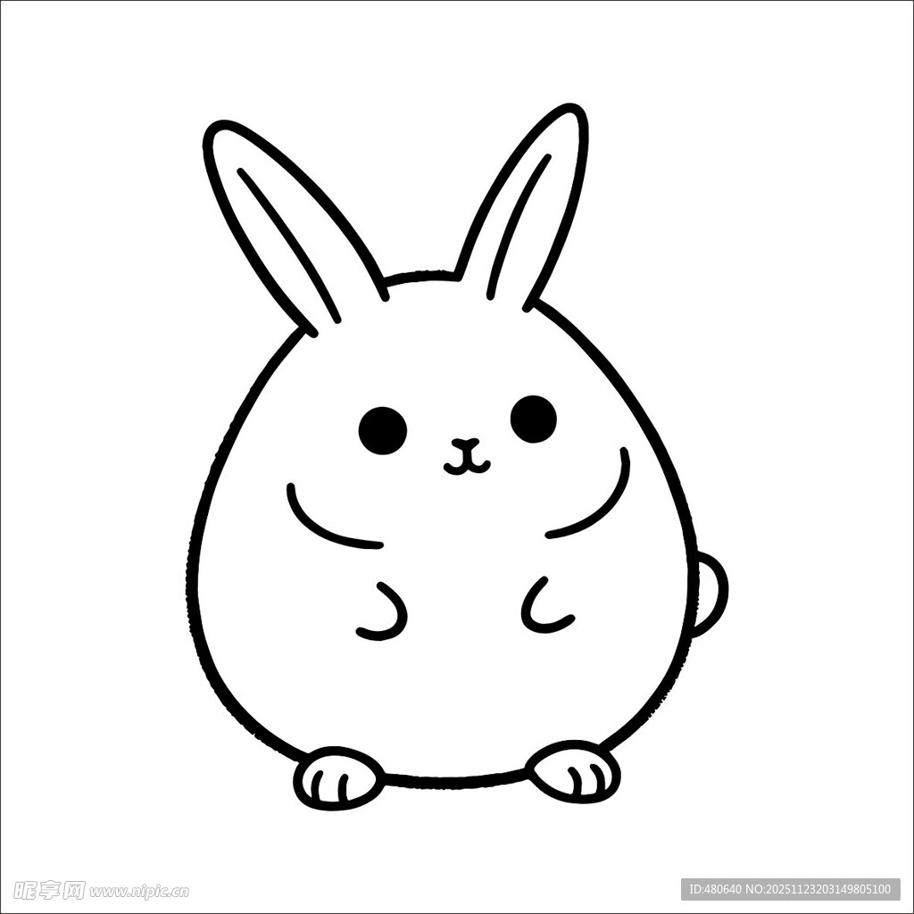 可爱卡通小兔子简笔画