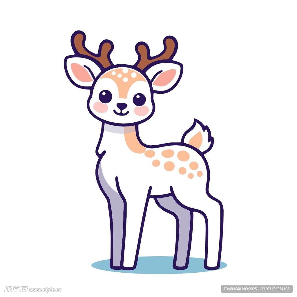 可爱小鹿卡通形象