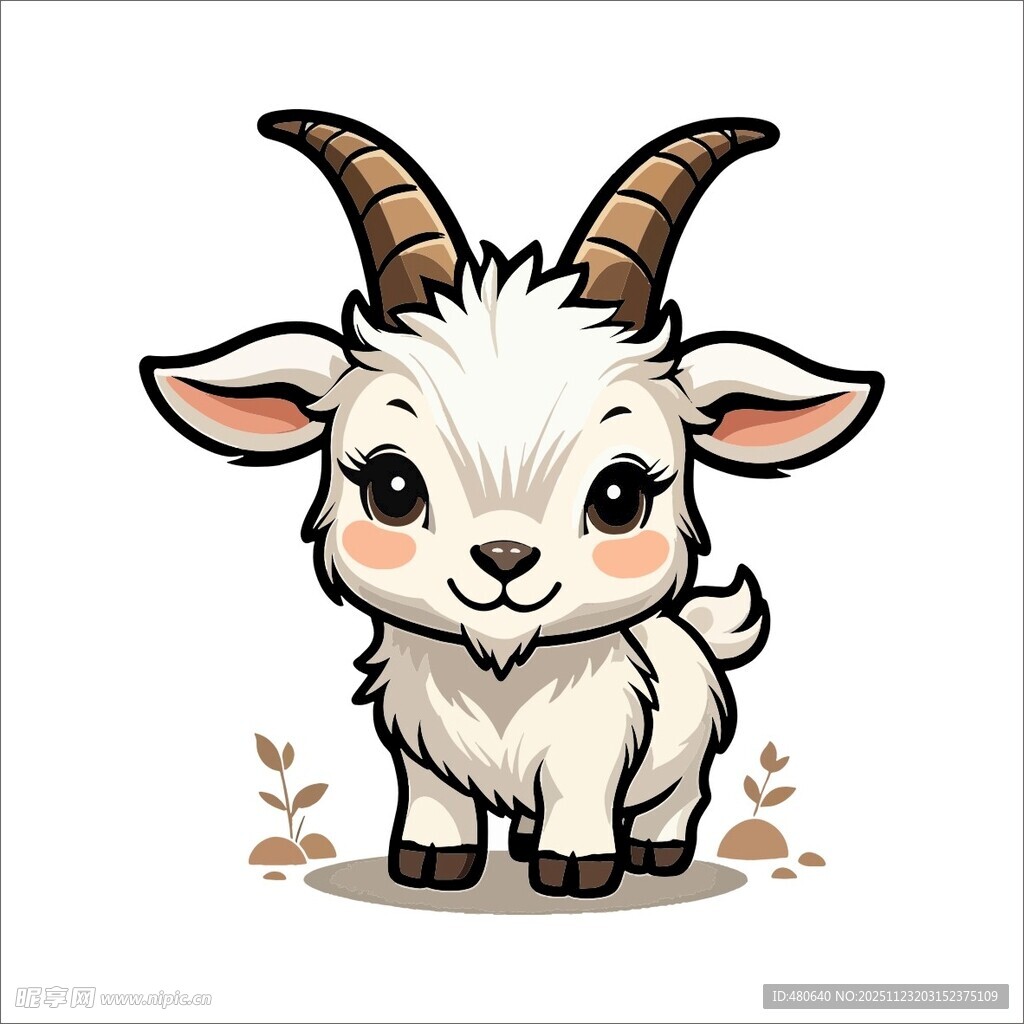 可爱小山羊卡通形象
