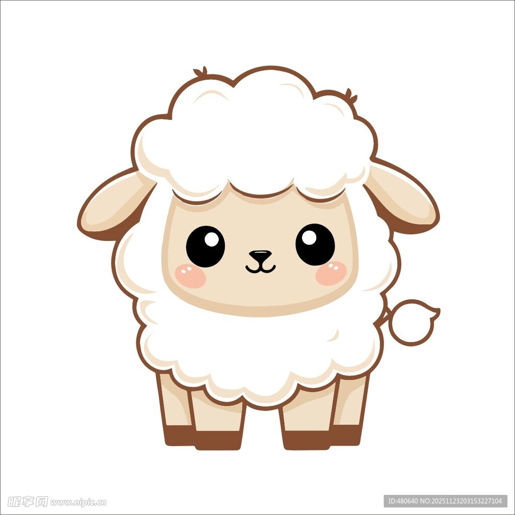 可爱卡通绵羊形象