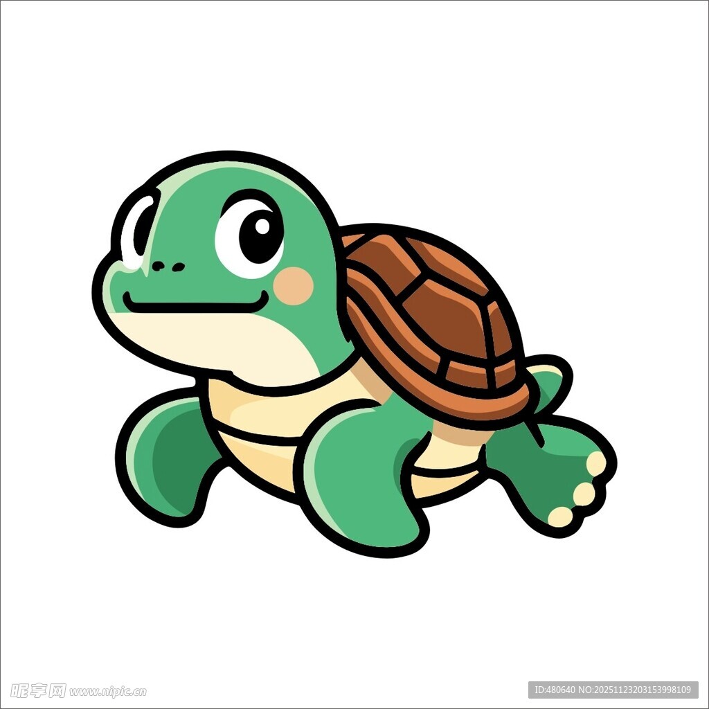 可爱卡通小乌龟形象