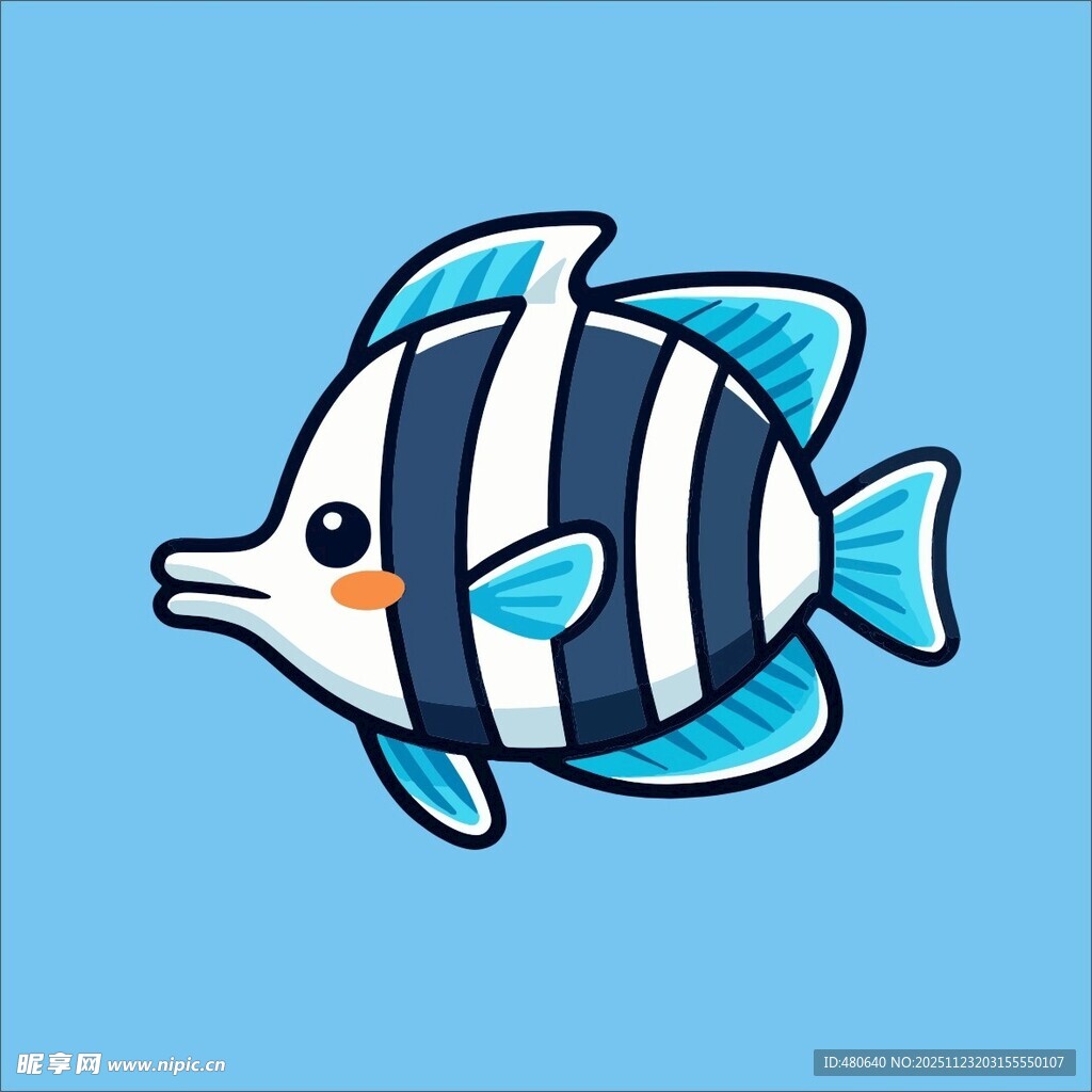 条纹小鱼卡通形象