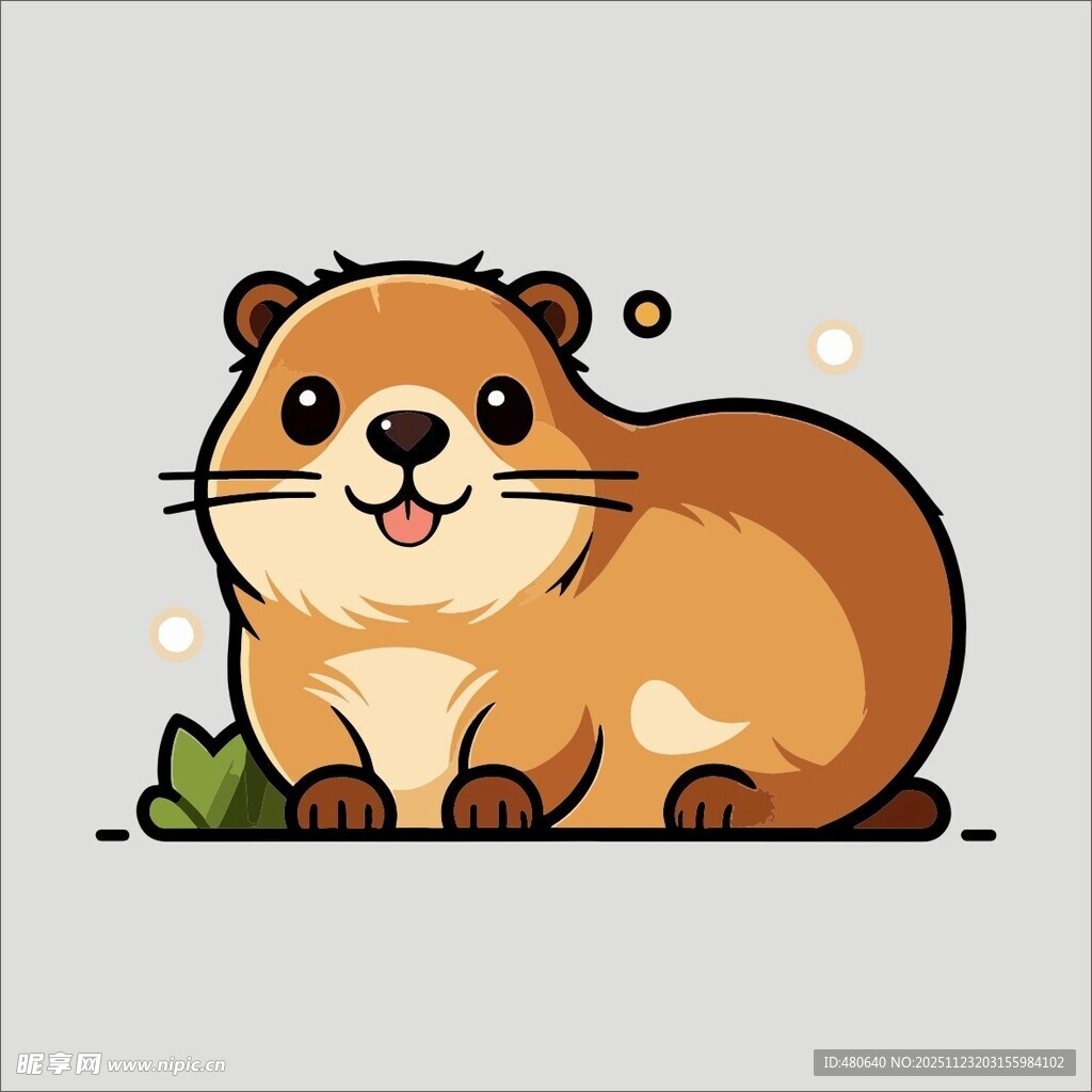 可爱水獭卡通形象