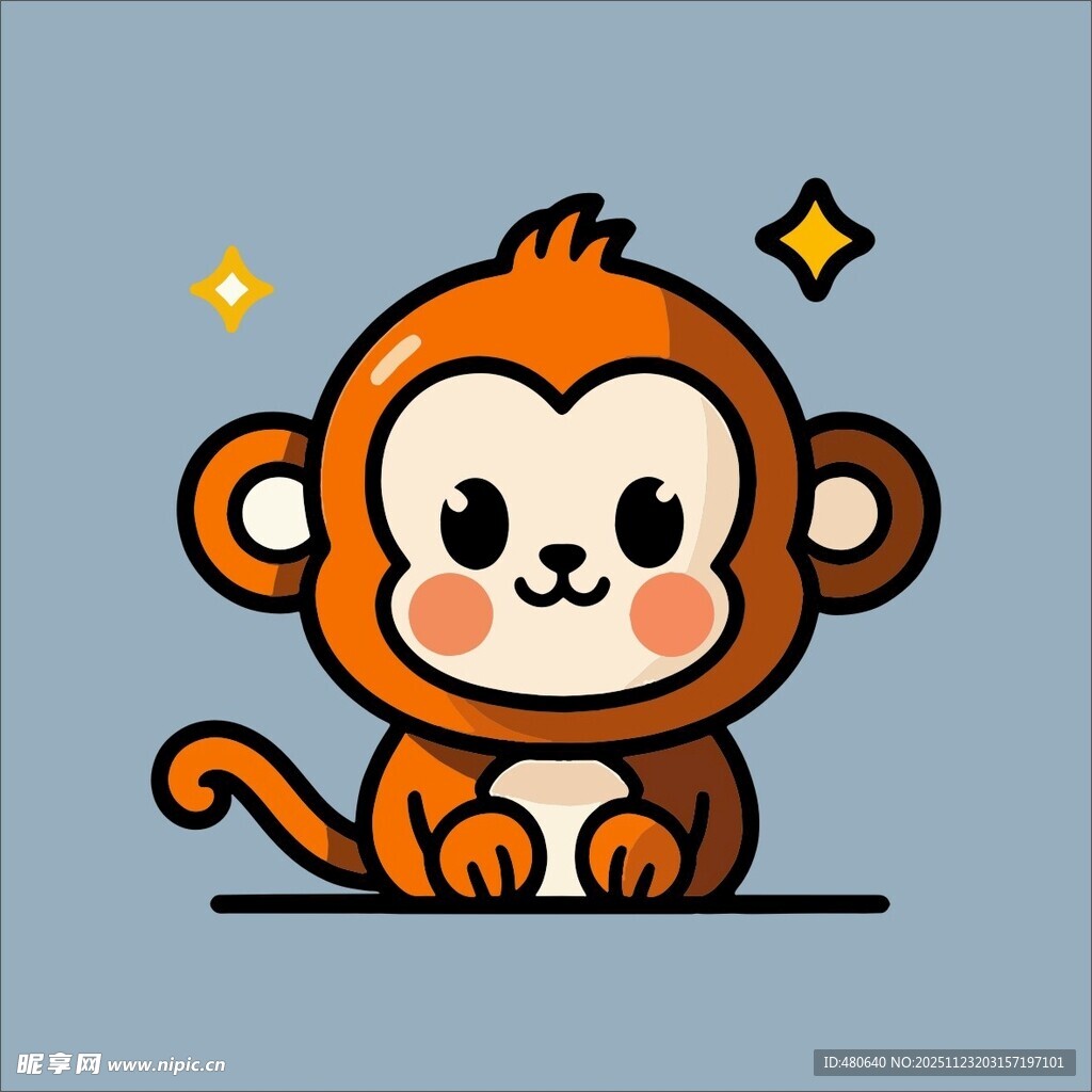 可爱小猴子卡通形象