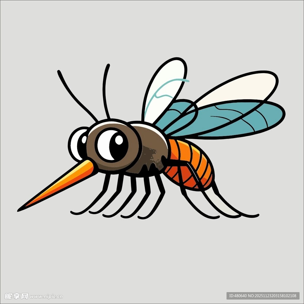 卡通蚊子插画