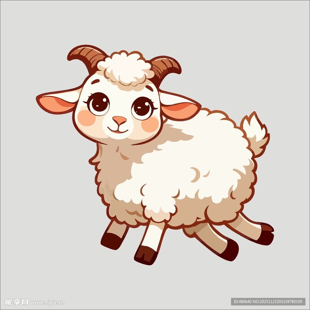 可爱小羊卡通形象