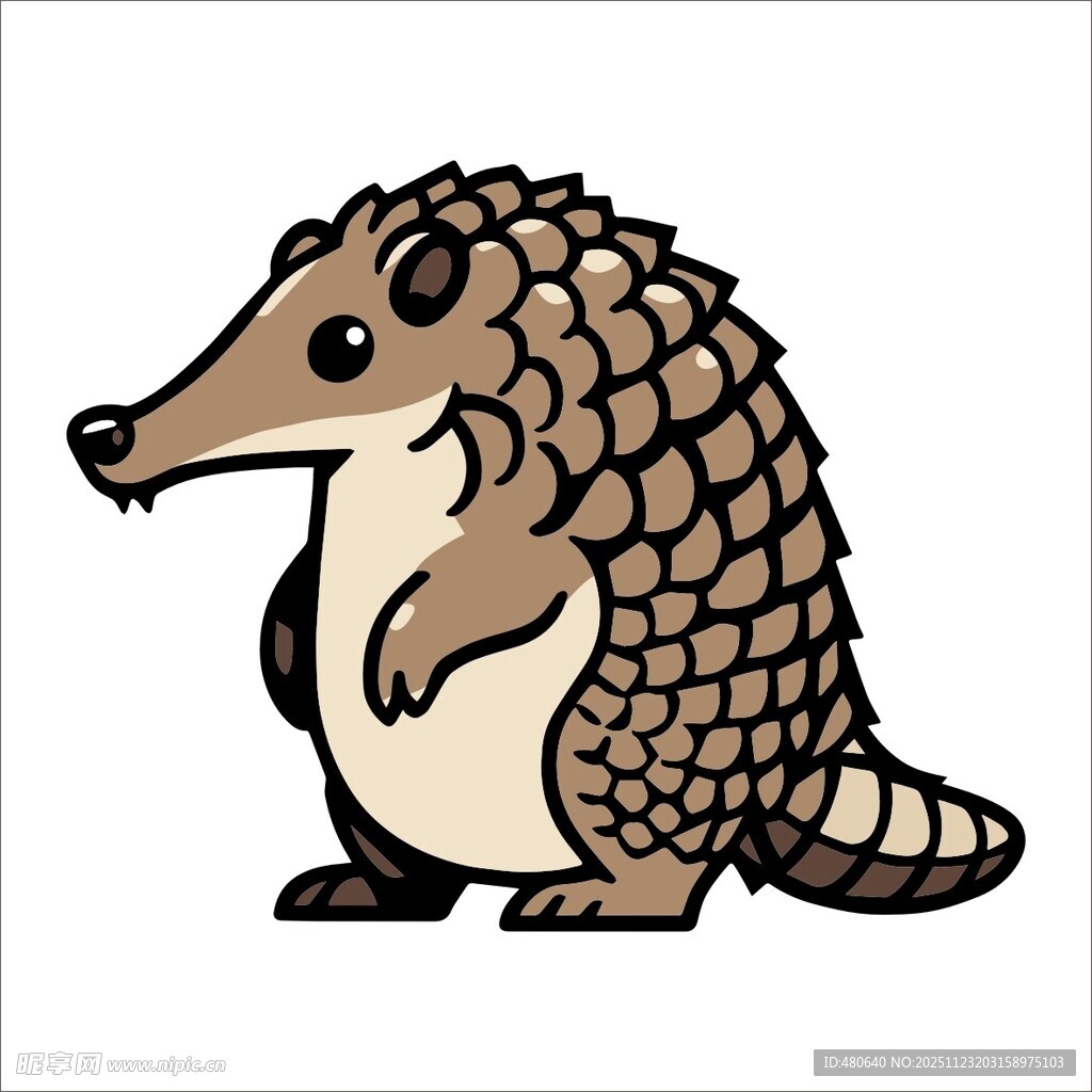 卡通穿山甲形象