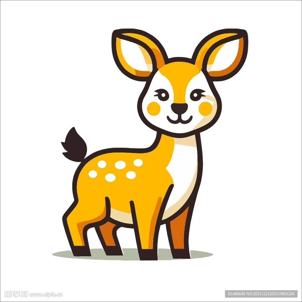 可爱小鹿卡通形象