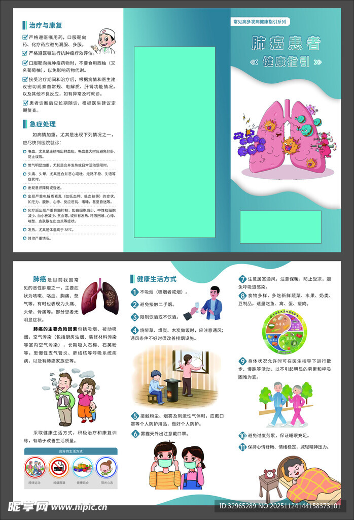 肺癌患者健康指引三折页