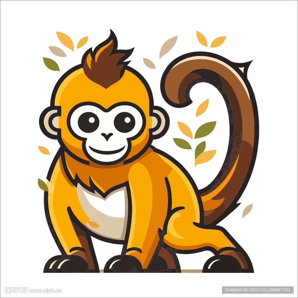 可爱卡通小猴形象