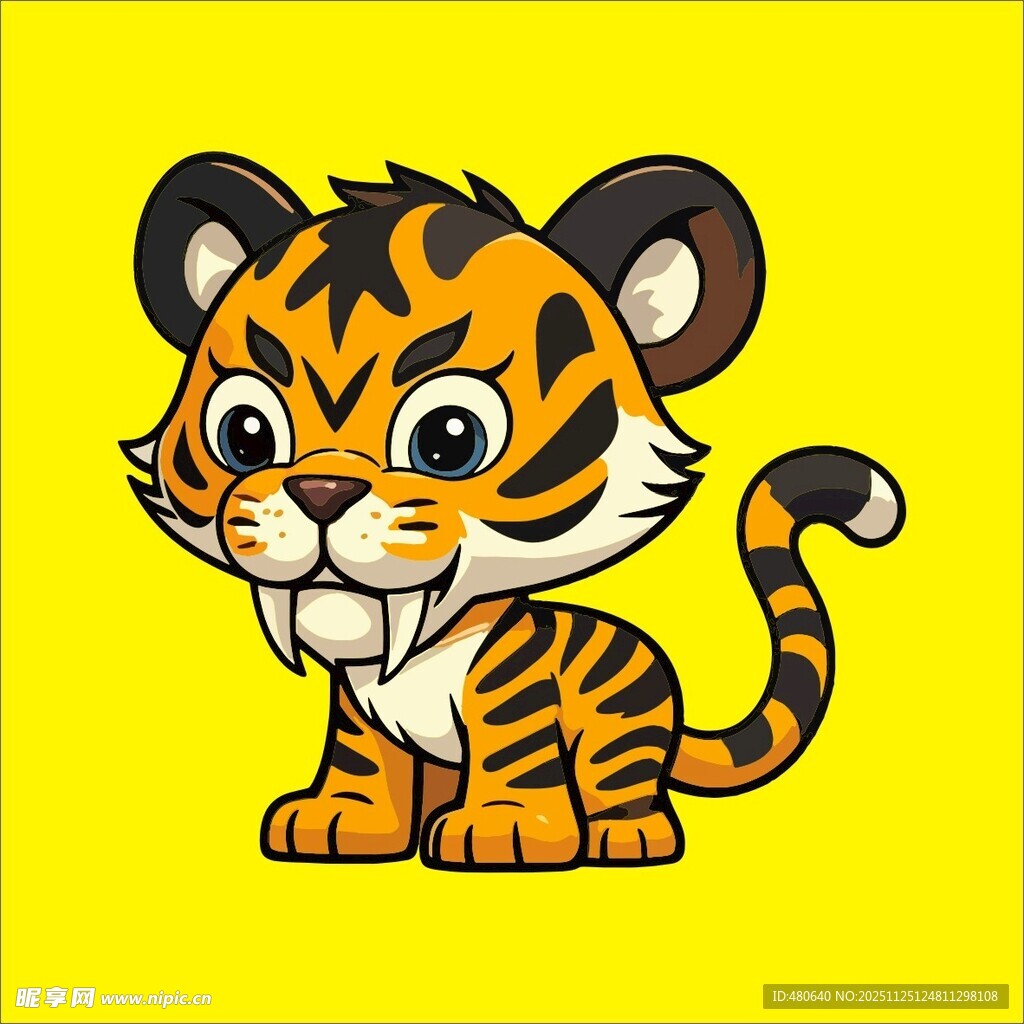 可爱卡通小老虎形象