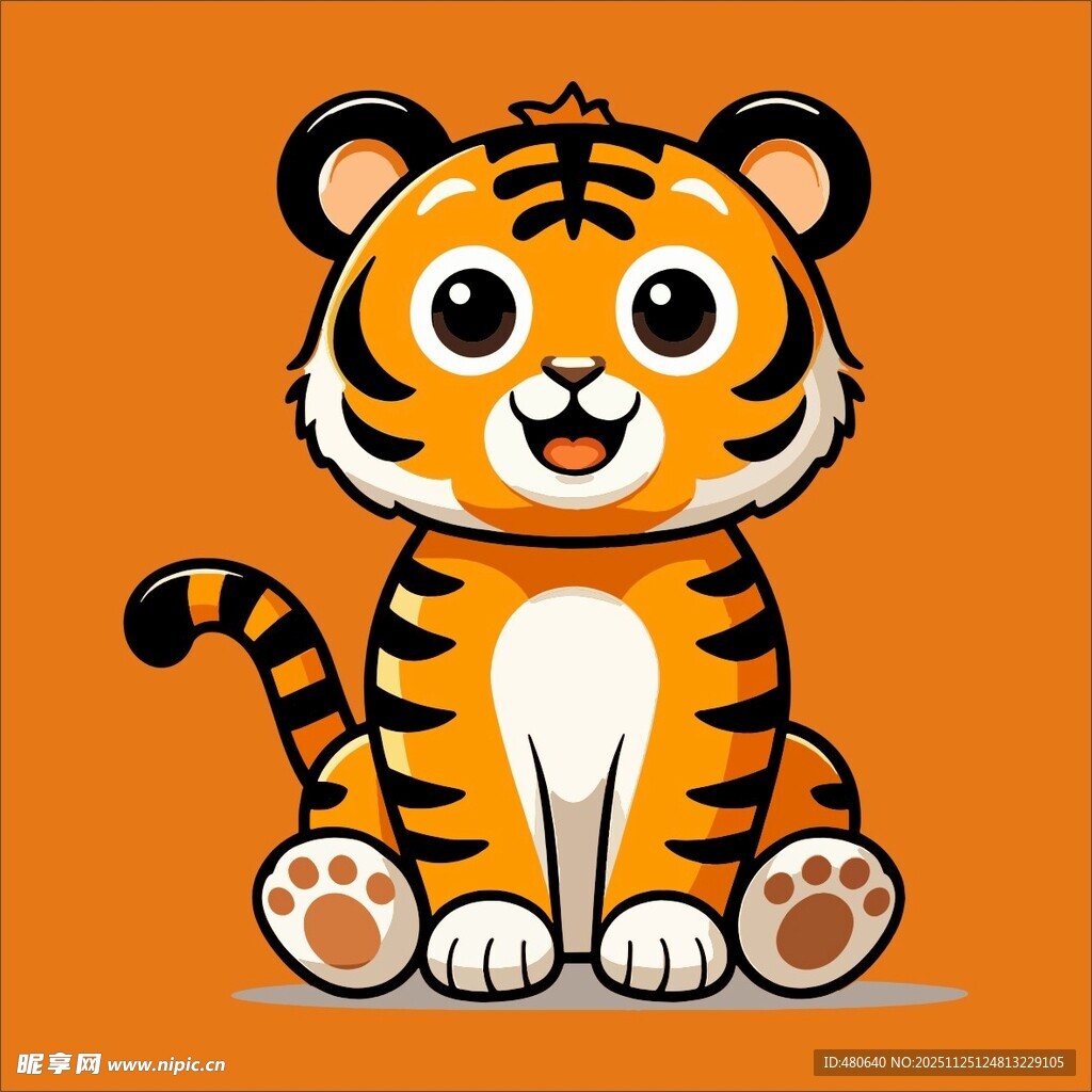 可爱卡通小老虎形象