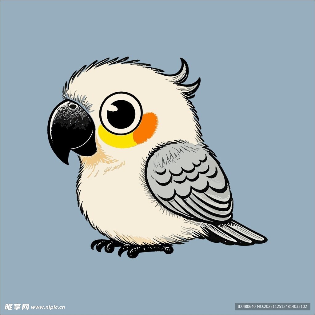 可爱卡通鹦鹉形象